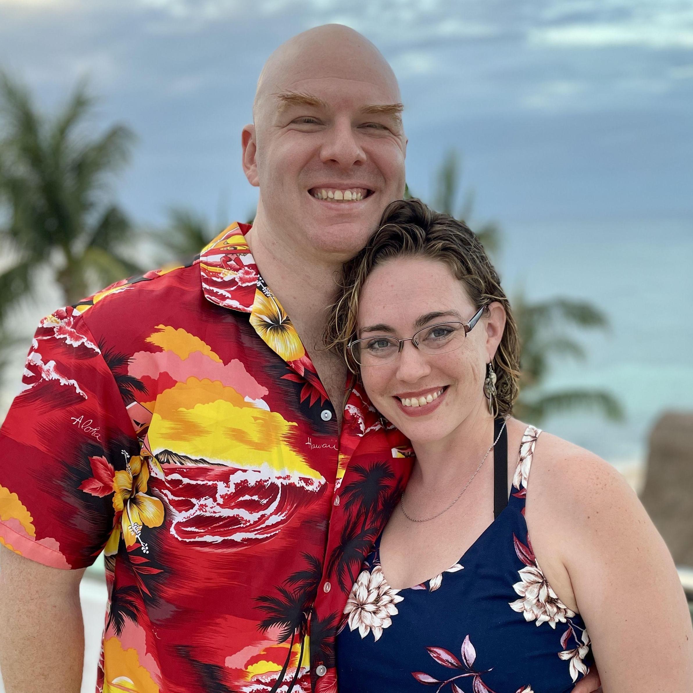 Sunset dinner at our resort in Cozumel two days before getting engaged.