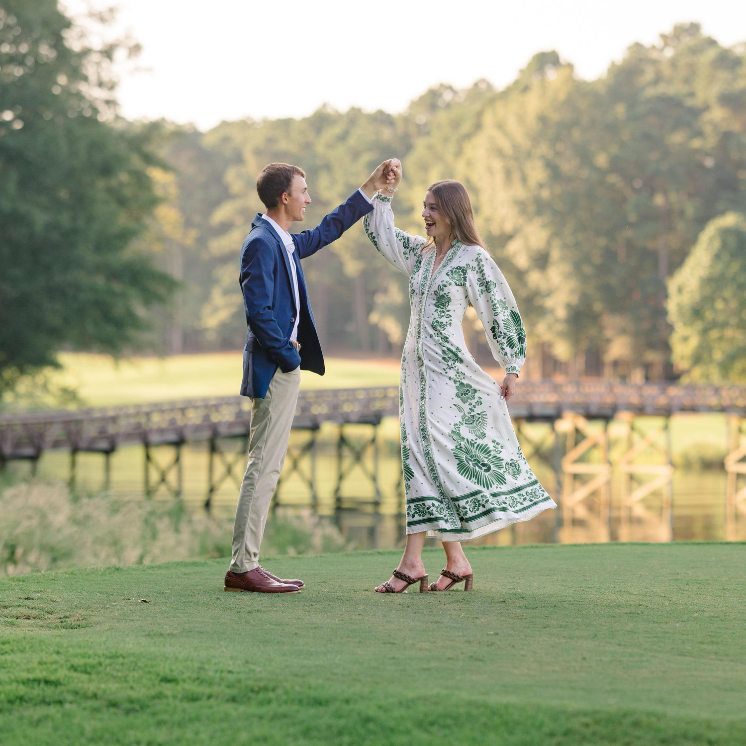 Engagement Photos at Reynolds Lake Oconee, August 2025.