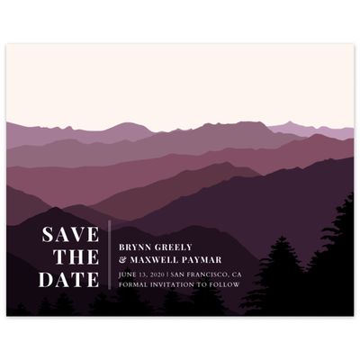 Pink Wedding Digital Save the Date - Layton Landscape