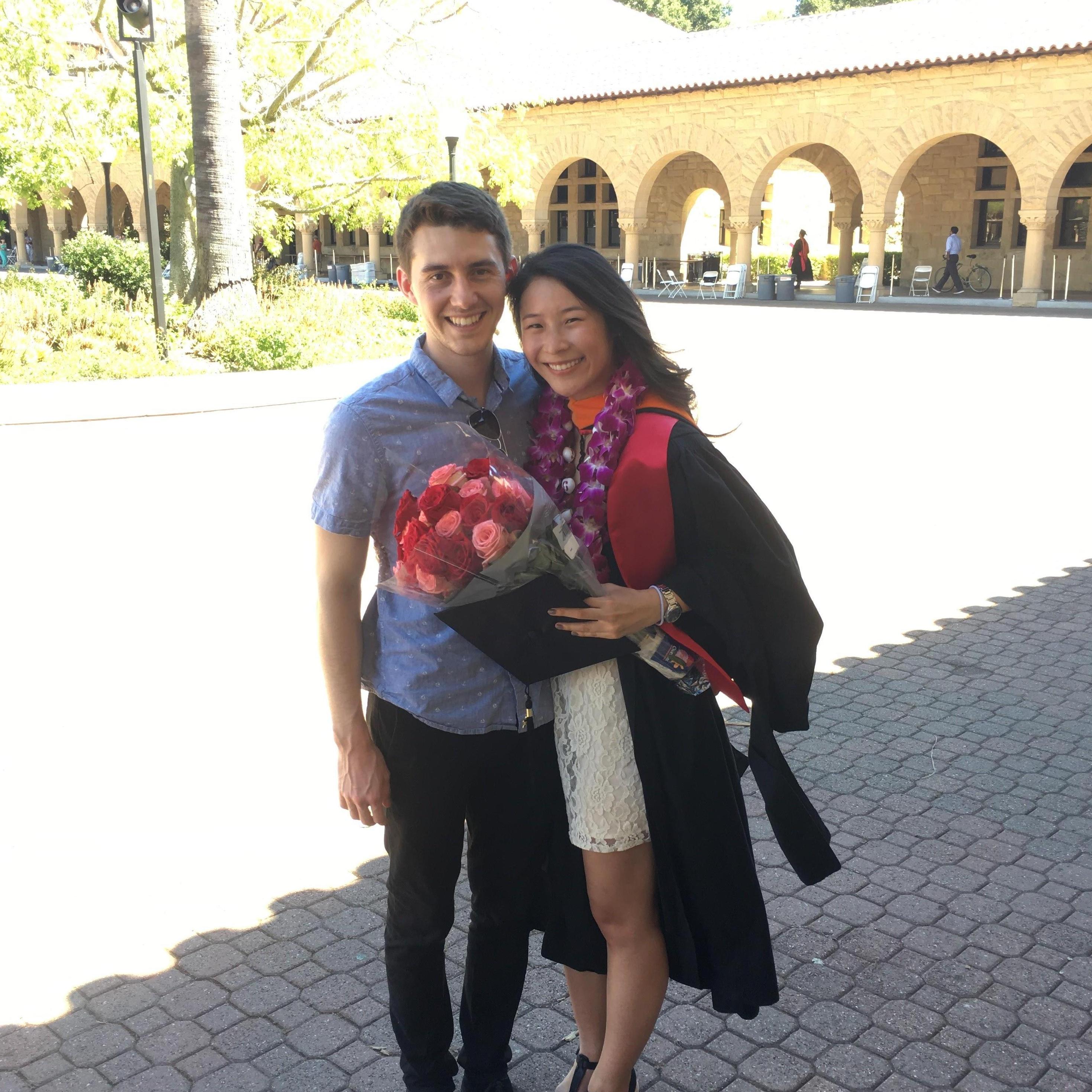 The day Michelle graduated with her Masters degree at Stanford!