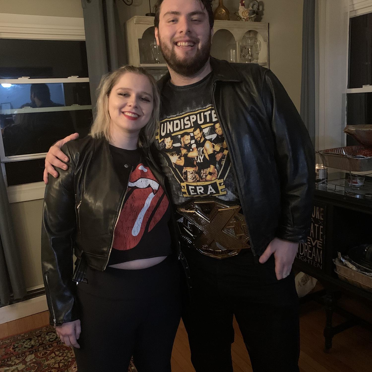 Then the next Halloween we dress up as Britt Baker DMD and Adam Cole (bay-bayyyy!!)