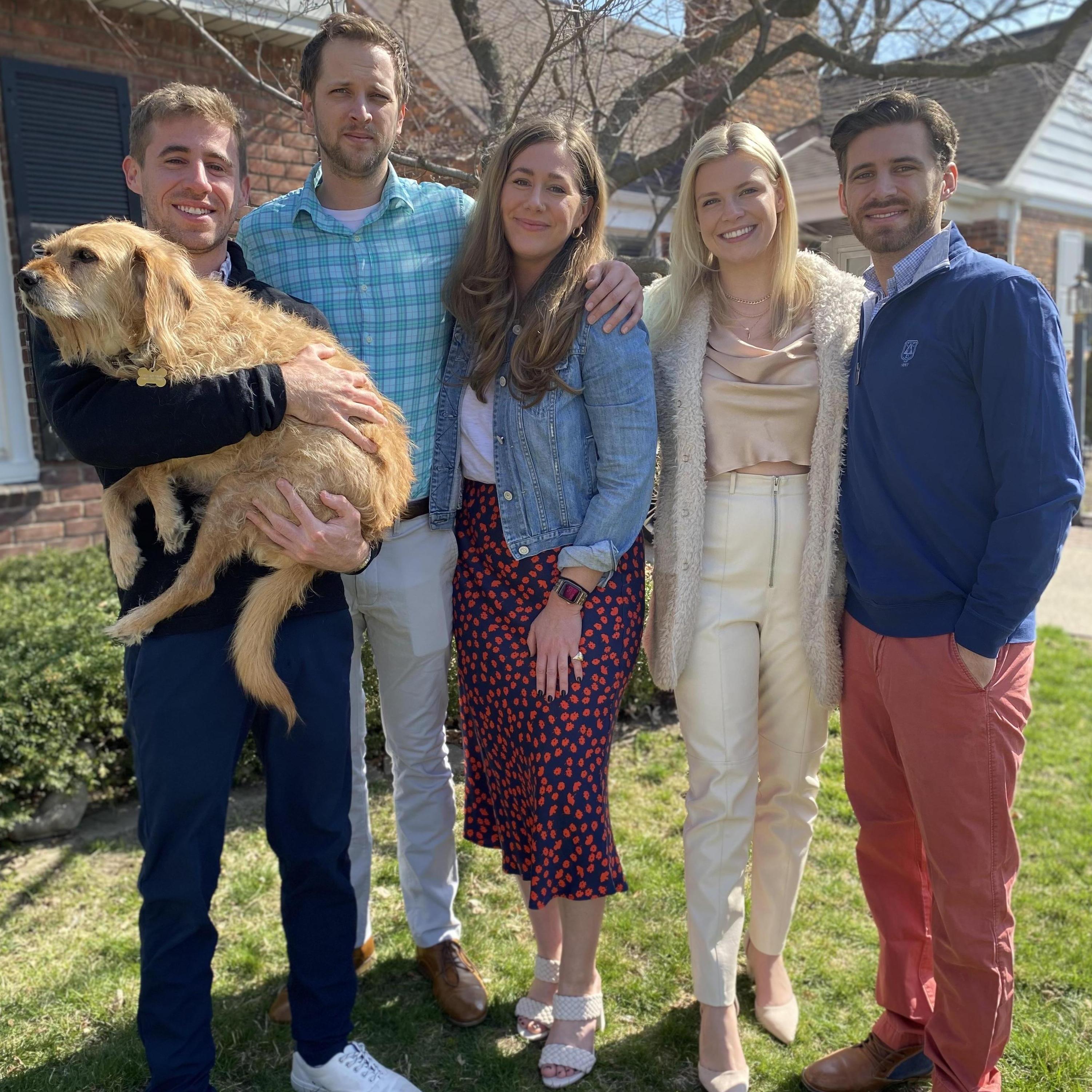 Easter with the sibs! Danny, Drew, Melissa, Claire, Richie, and of course Hippie Dog! - Grosse Pointe Woods, MI
