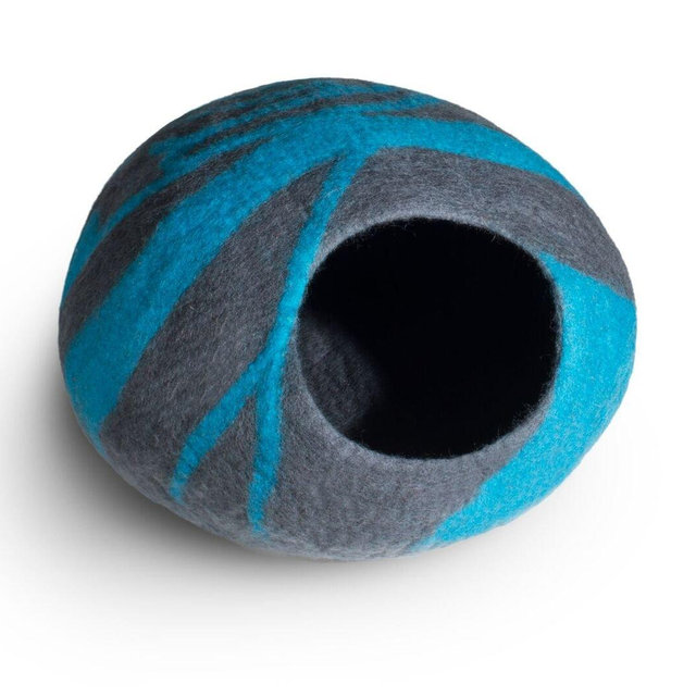 CatGeeks ComfyCat Cat Cave Large (Grey/Aquamarine)