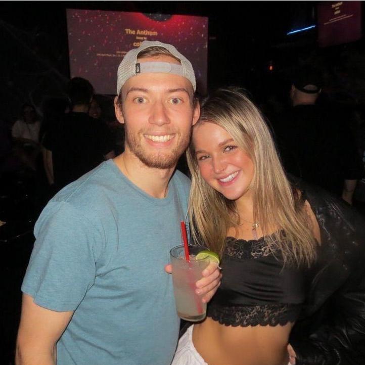 Portland, OR! Our very first photo together at the karaoke bar where we met.