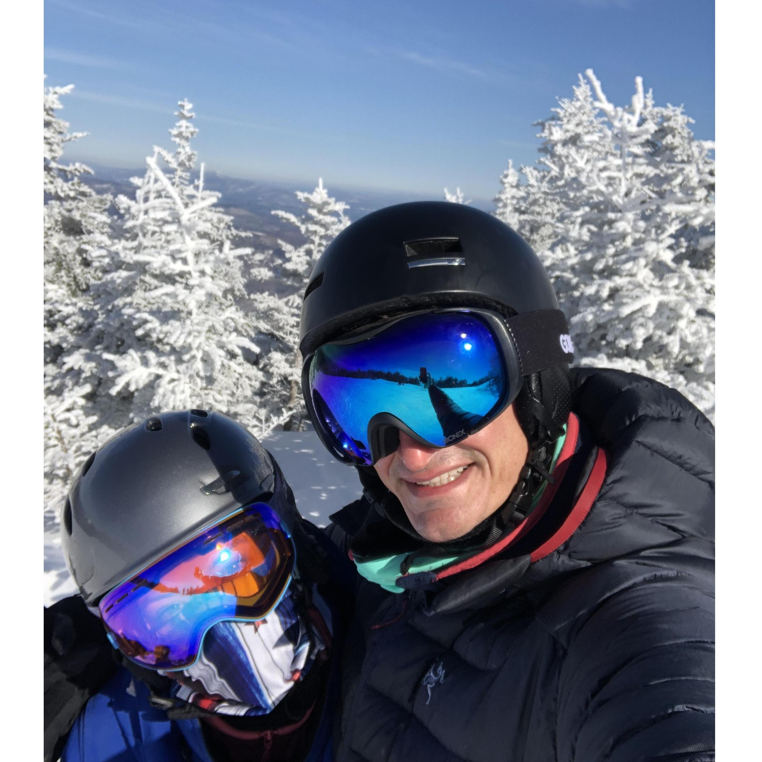 Skiing in Sugarbush, Vermont. Very Brrrrr