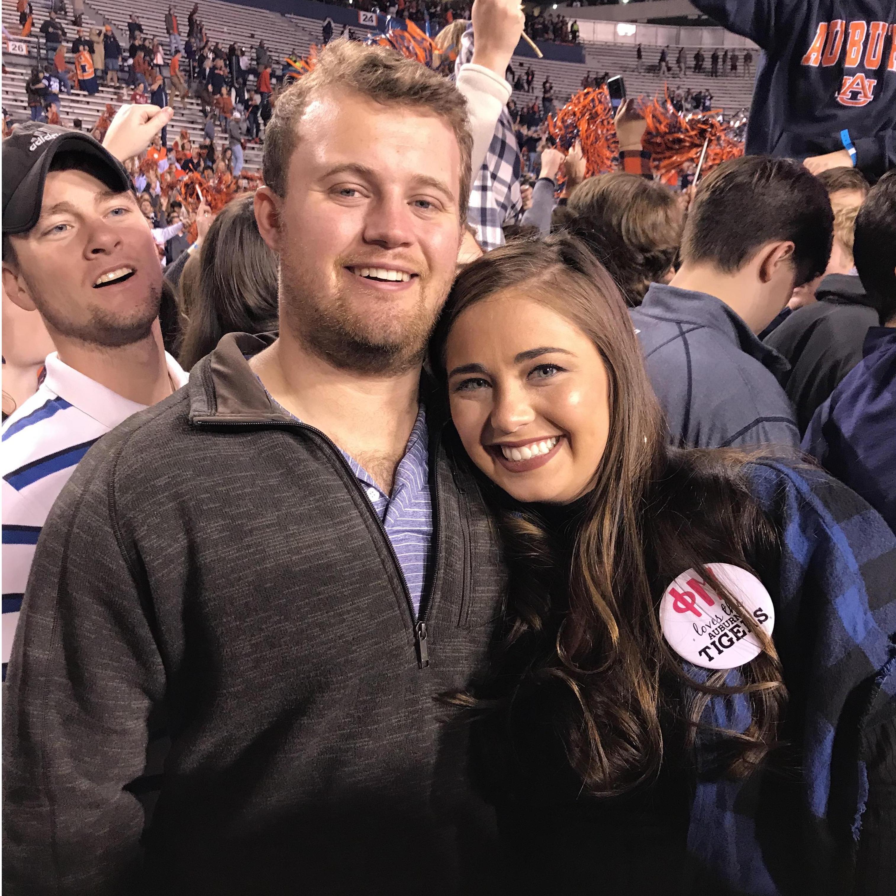 Storming the field after Auburn beat Bama!!! Fall 2017
