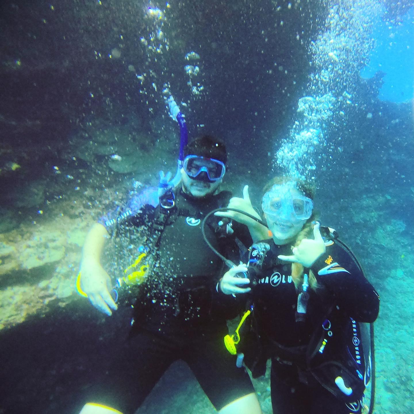 Scuba diving in our favorite spot on Maui