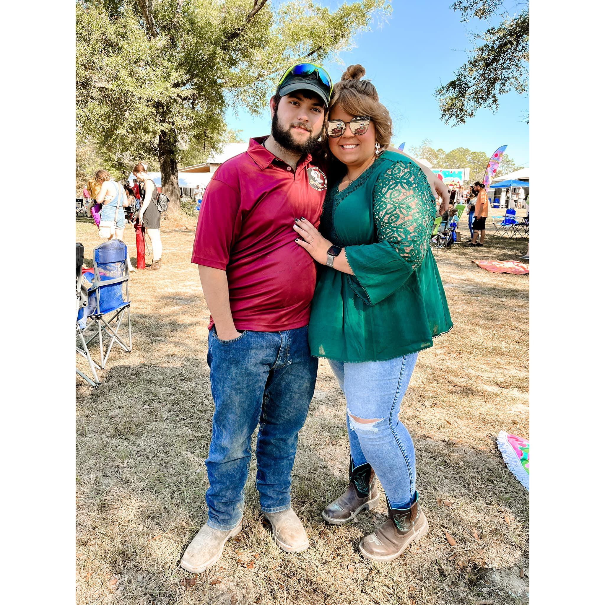 The first time we met in person at The SunflowerFestival in Vernon, FL