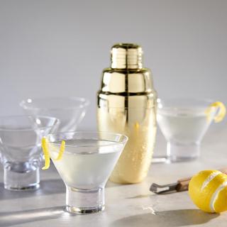 Heavy Base Crystal Martini Glass, Set of 4