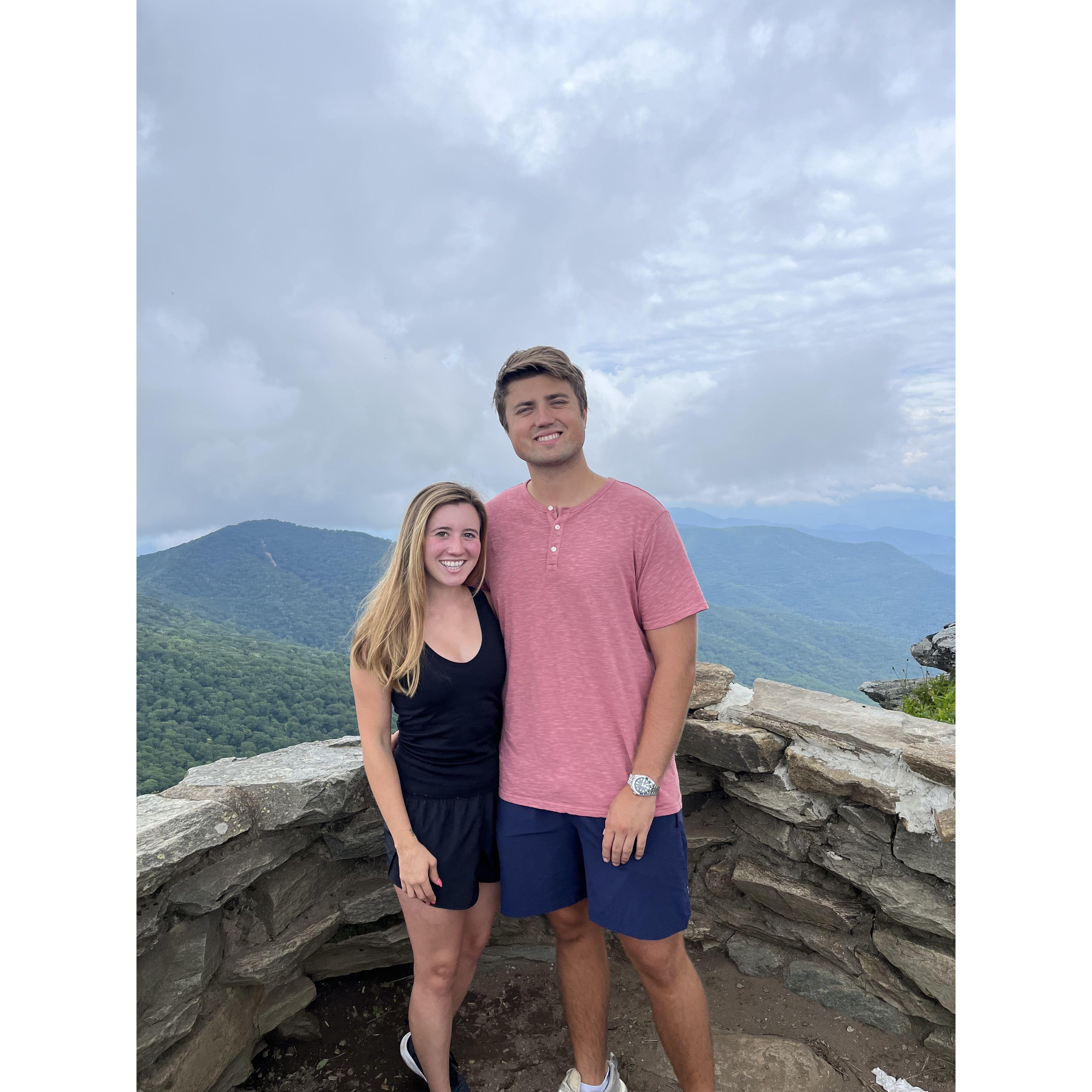 Another trip to Asheville hiking one of their favorite spots: Craggy Pinacles
