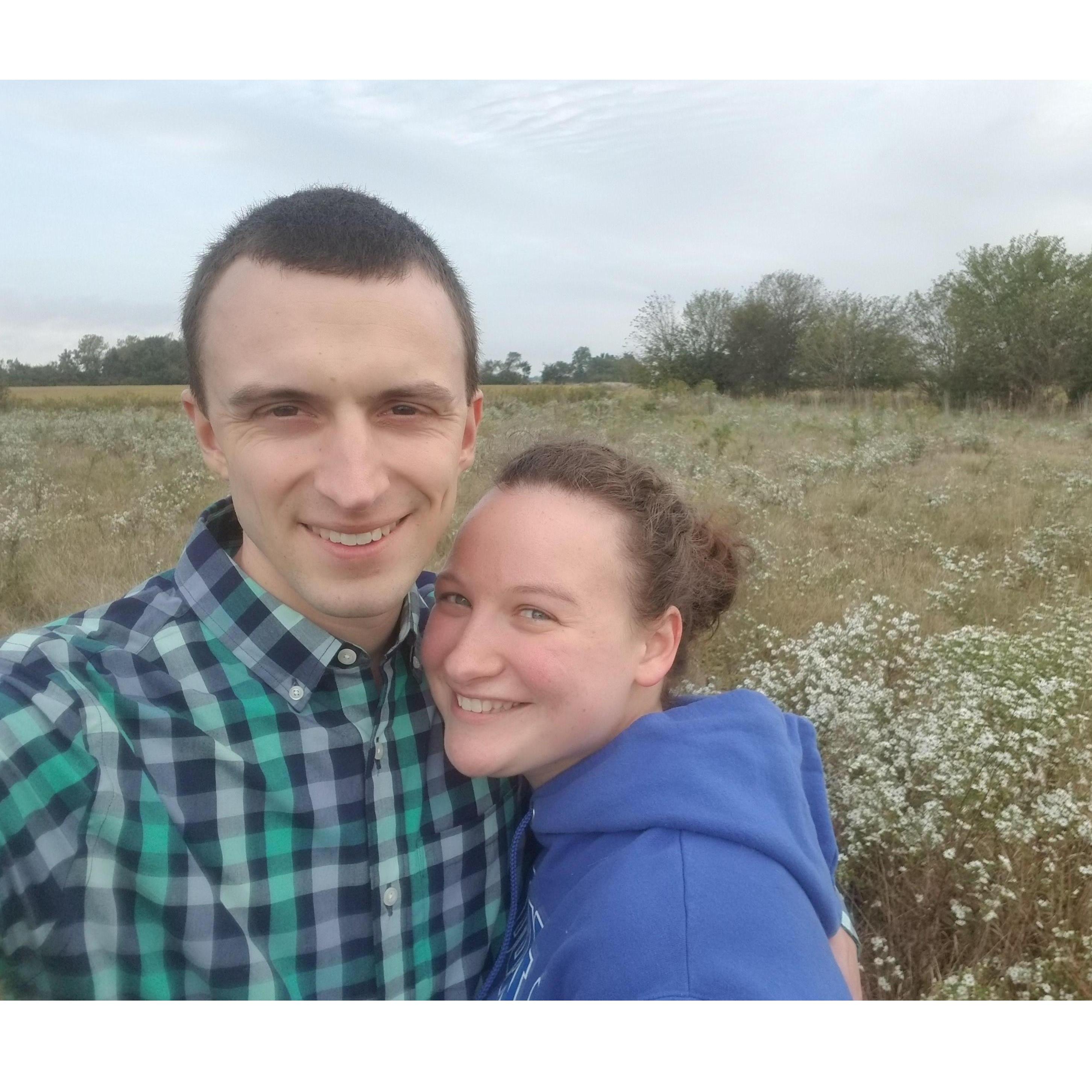 One last picture with my girlfriend before I popped the question