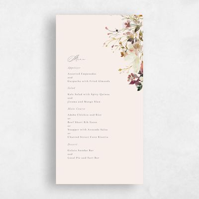 Beige Wedding Menu - Ciliegio