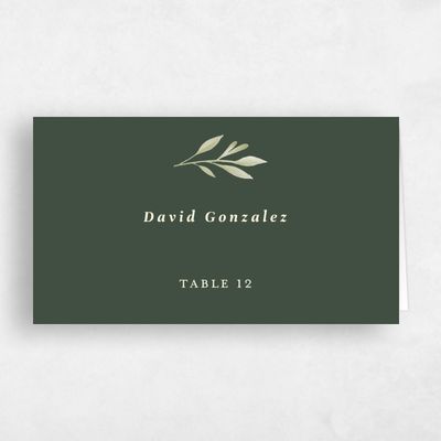 Evergreen Wedding Place Card - Oriana