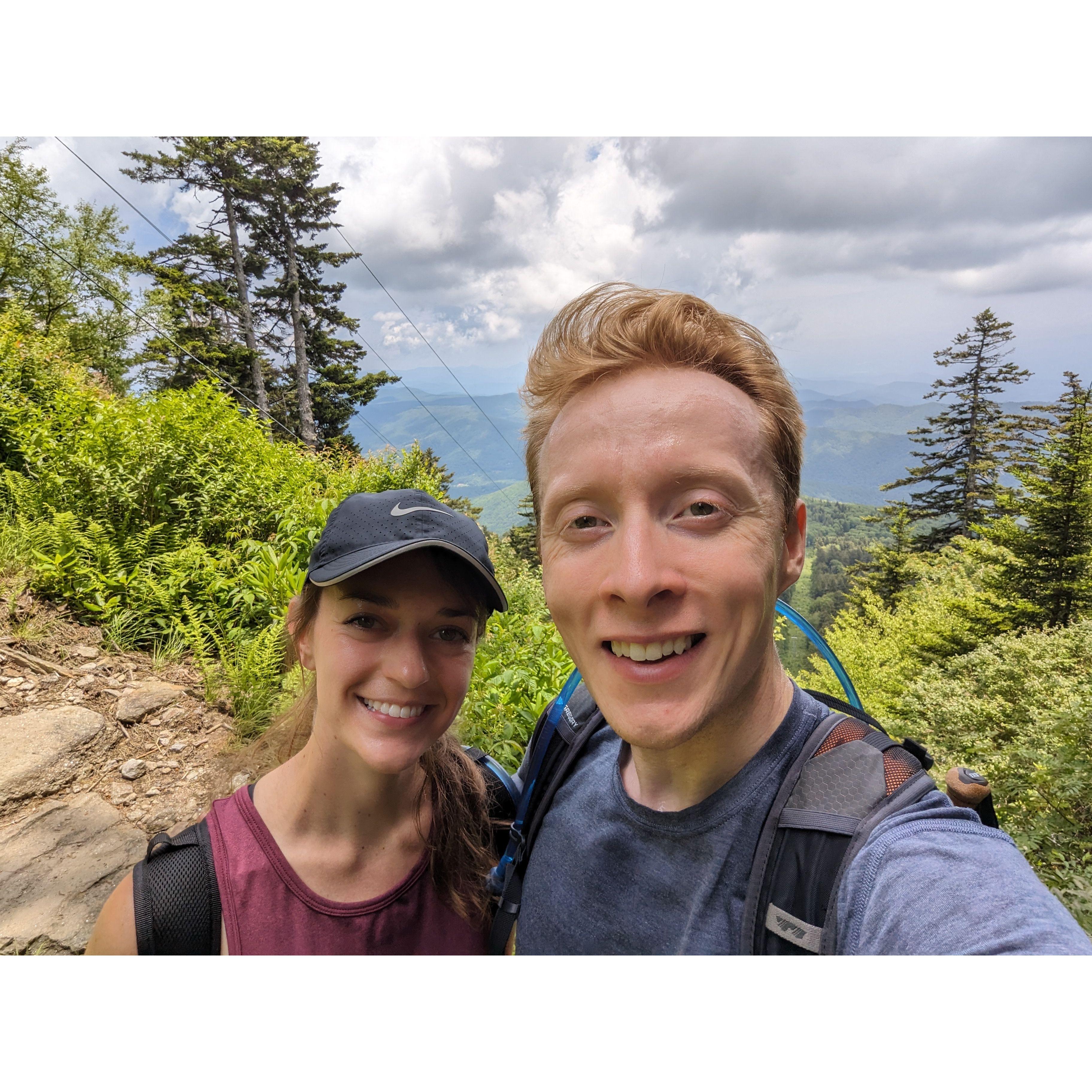 Summiting the tallest peak east of the Mississippi River, Mount Mitchell (halfway there)- July 2023