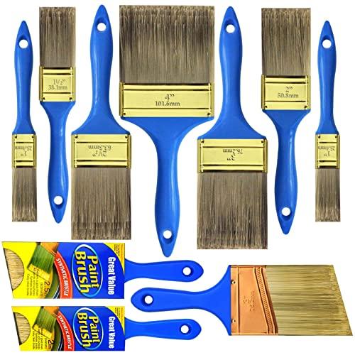 10 Piece Professional Painters(4INCH 3INCH 2INCH 2.5INCH 1INCH 1.5INCH) Heavy Duty Paint Brush,paint brushes,paint brushes set,paint brushes,painters tools,painters brush,painters paint brush