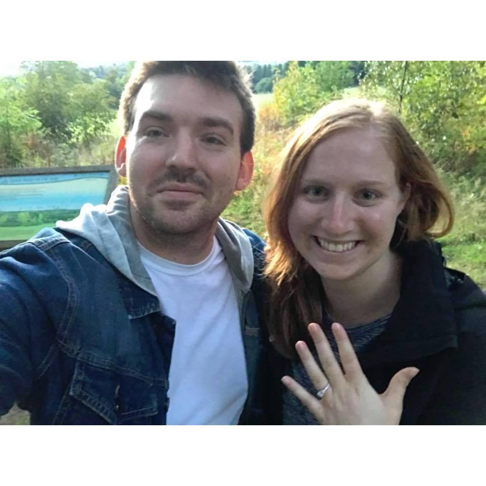 We got engaged in Scotland on September 17, 2018