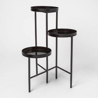 27" x 19.2" 3-Tier Metal Planter Stand Black - Project 62™