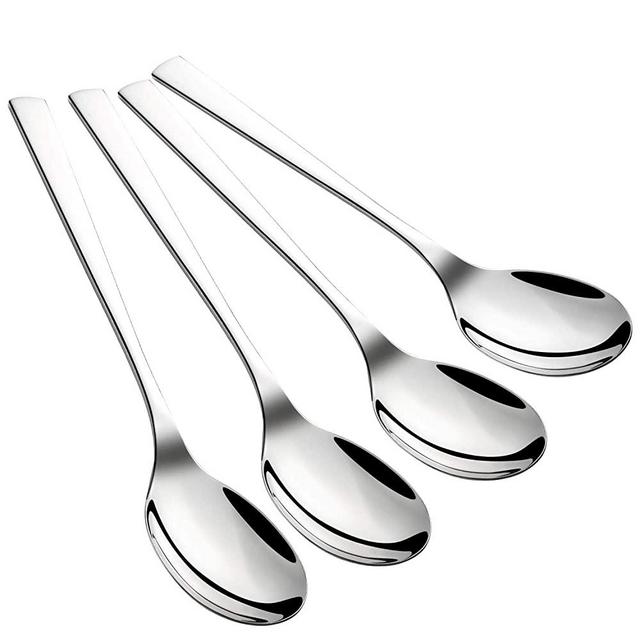 KEAWELL Premium 4-piece Serving Spoons Large 18/10 Stainless Steel, Study & Solid 10" length for Home Use, Highly Polished serving spoons set