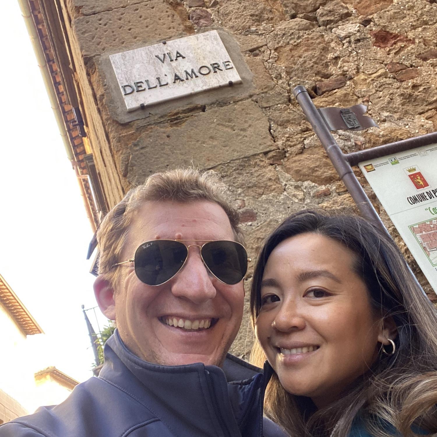 Via Dell'Amore street in Pienza, Tuscany