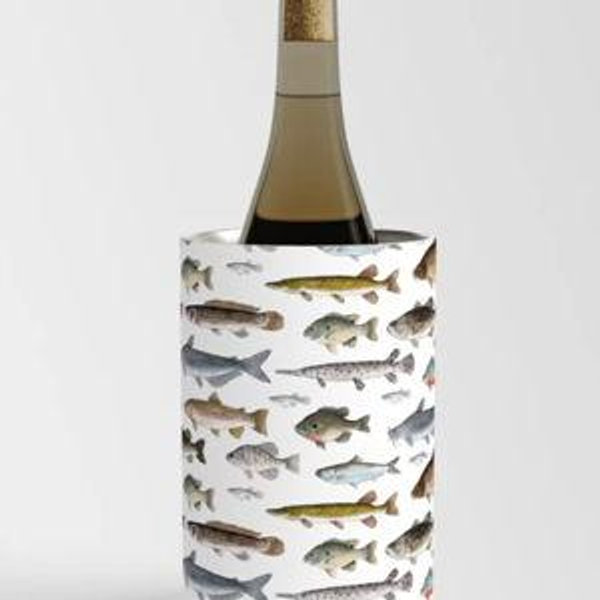 A Few Freshwater Fish Wine Chiller by Twig & Moth | Society6
