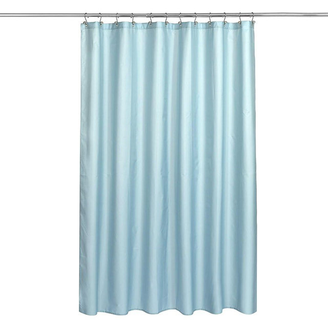 N&Y HOME Fabric Shower Curtain or Liner - Light Blue Shower Curtain for Bathroom with Hotel Quality, Machine Washable - Blue Fog, 72x72