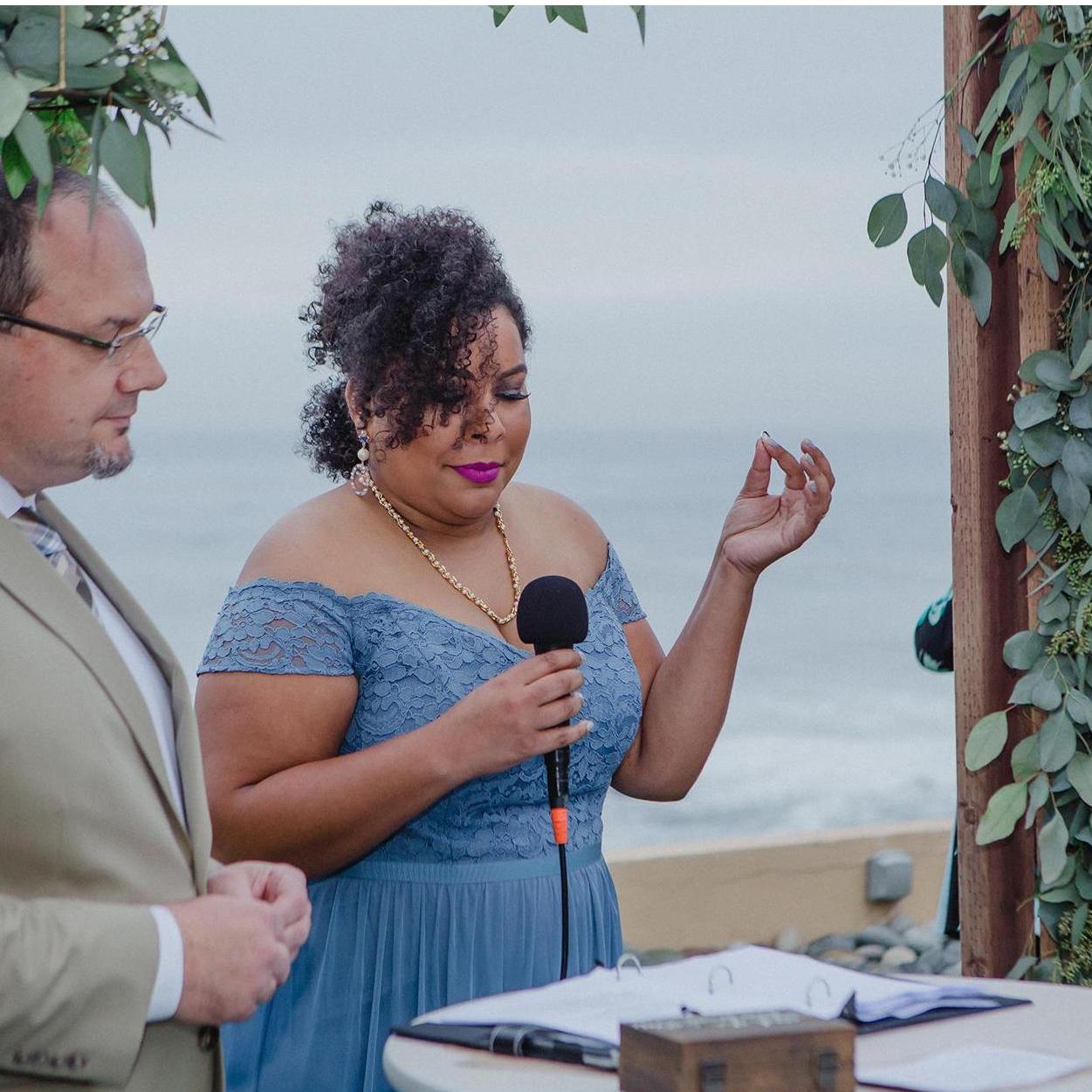 "It is a circle; for love that is given, comes back round again. They symbolize your commitment in marriage. They remind you of who you are, where you’ve been & where you’re going.” -Maneka, Officiant