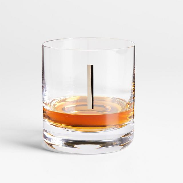 "I" Monogrammed Double Old-Fashioned Glass