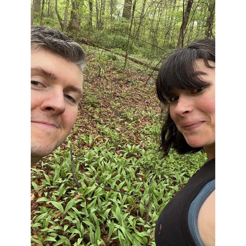 Us in front of a field of ramps! Ramp foraging has become a highlight every year.
