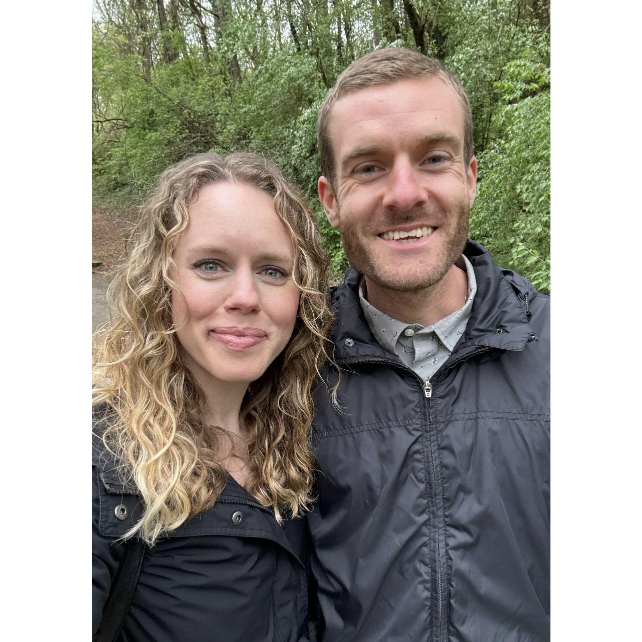 April 2025: pre mini golf walk at a park in Knoxville