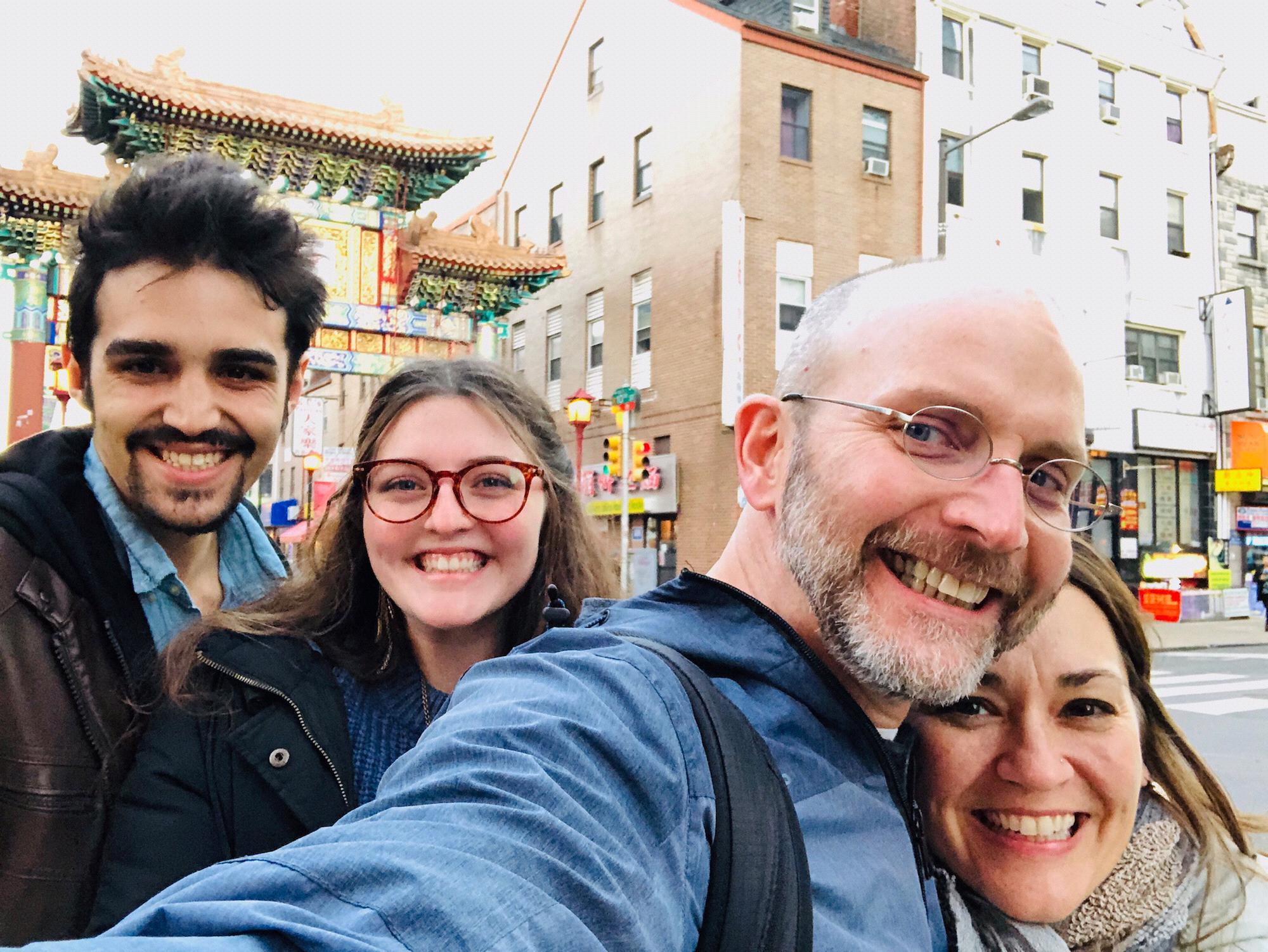 A photo of us walking around China Town in Philadelphia with my parents on my 21st birthday! (2018)