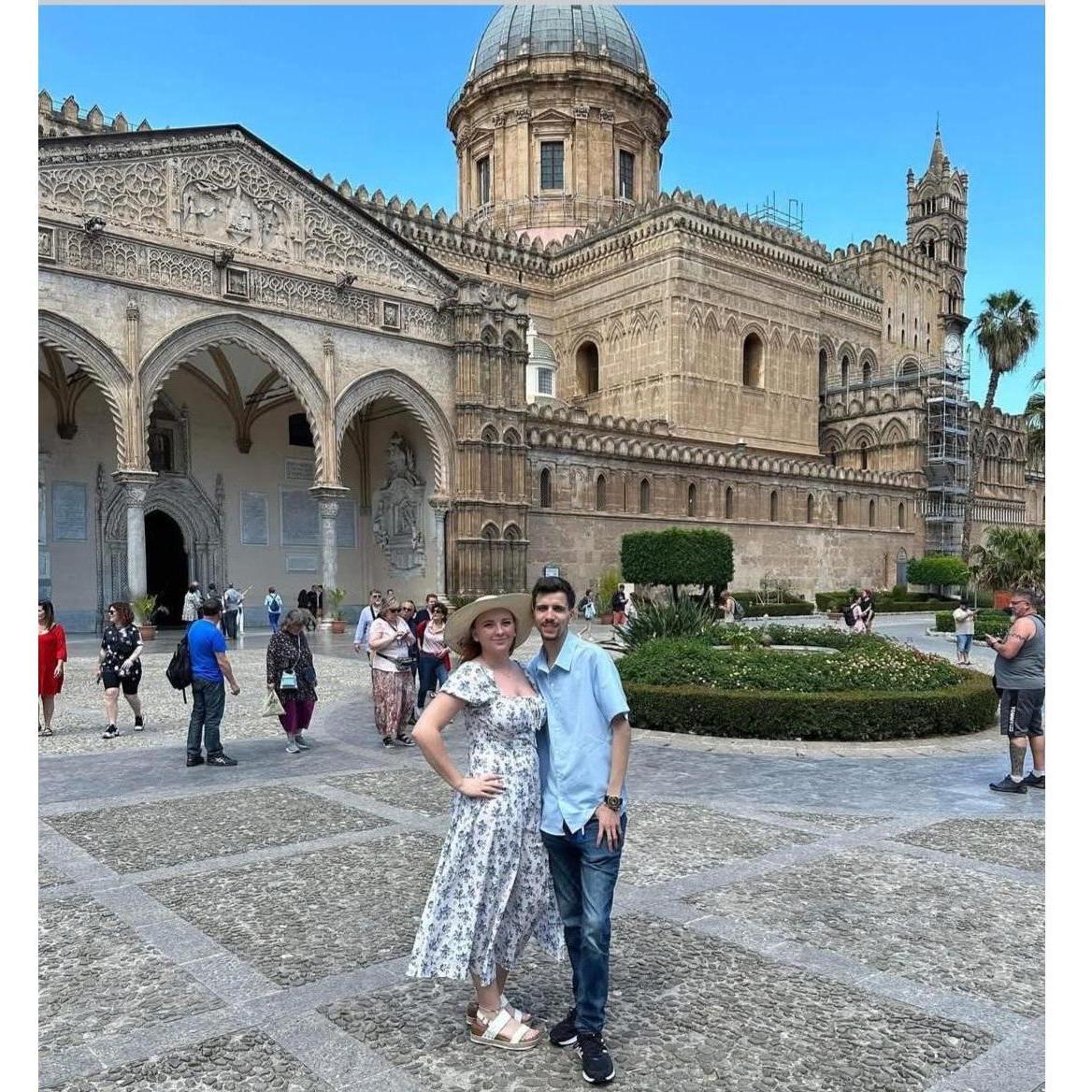 We explored Sicily together for the first time.
