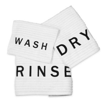 DKNY Chatter Bath Towel in White