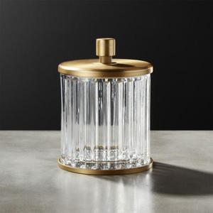 Ribbed Glass Canister