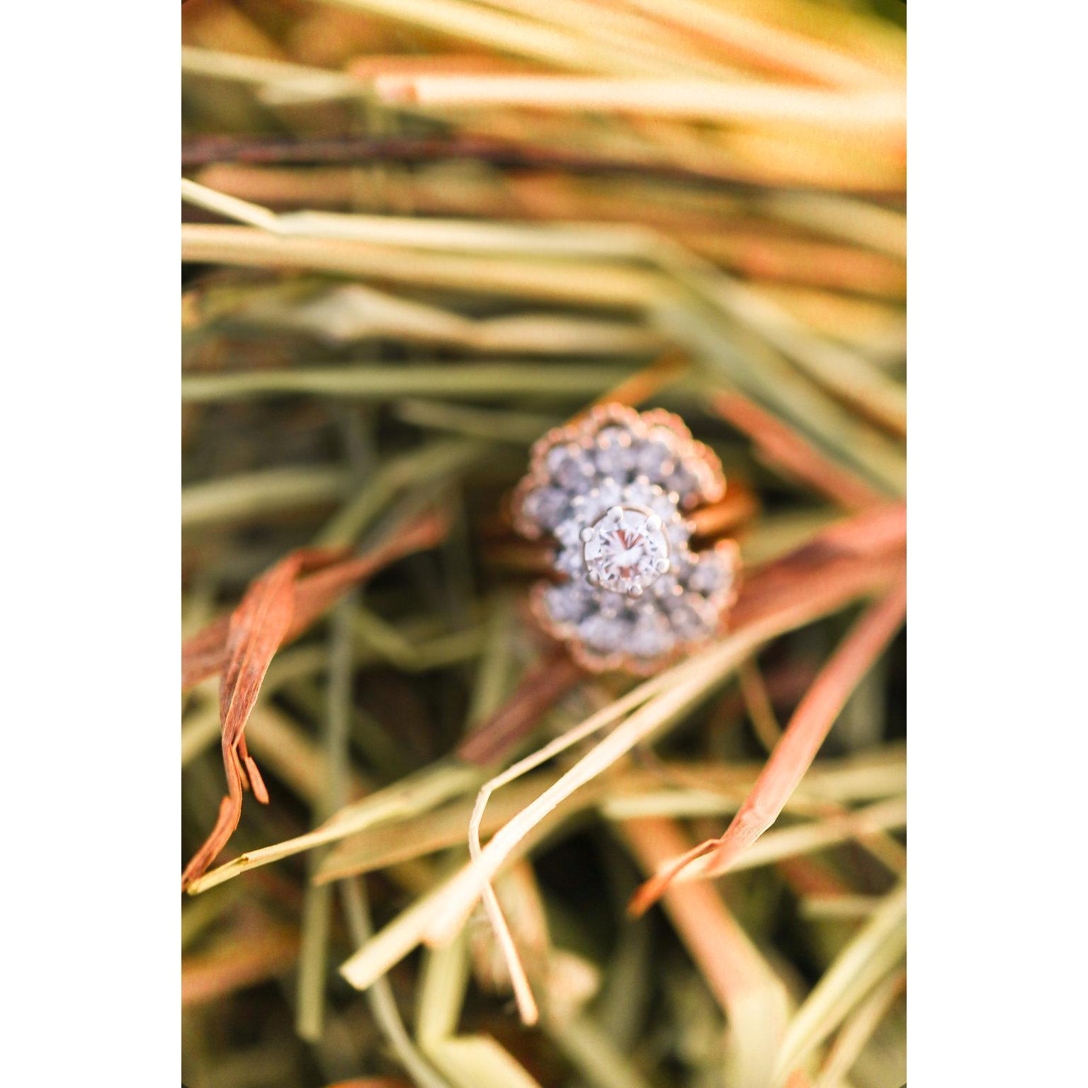This ring was David's mothers engagement ring. This ring has already been through a loving and solid marriage.