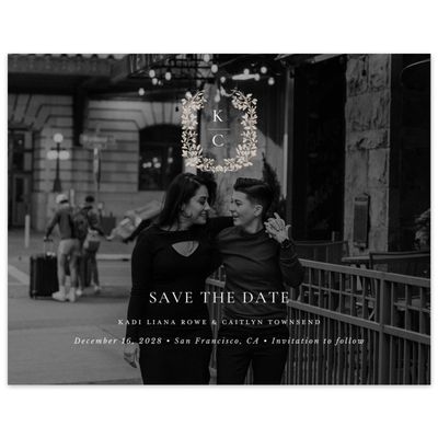 Canvas Tan, Beige Wedding Digital Save the Date - Mirra Photo