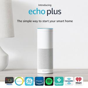Echo Plus with built-in Hub – White + Philips Hue Bulb included
