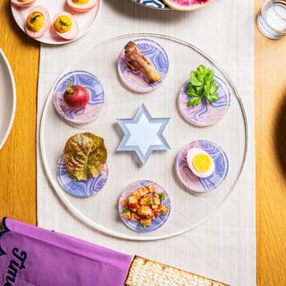 Passover Swirl Acrylic Seder Plate