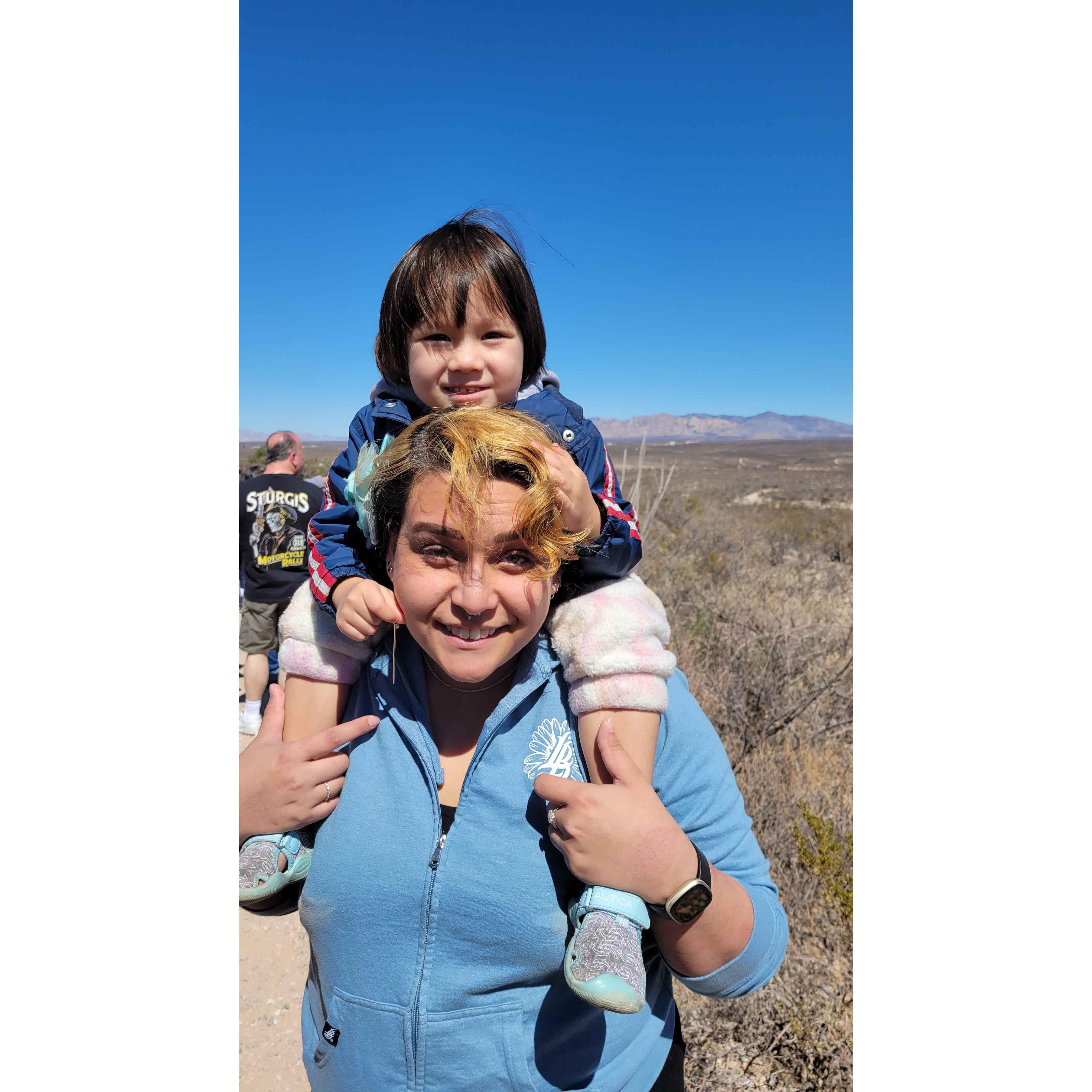 at Tombstone being a guide with her niece