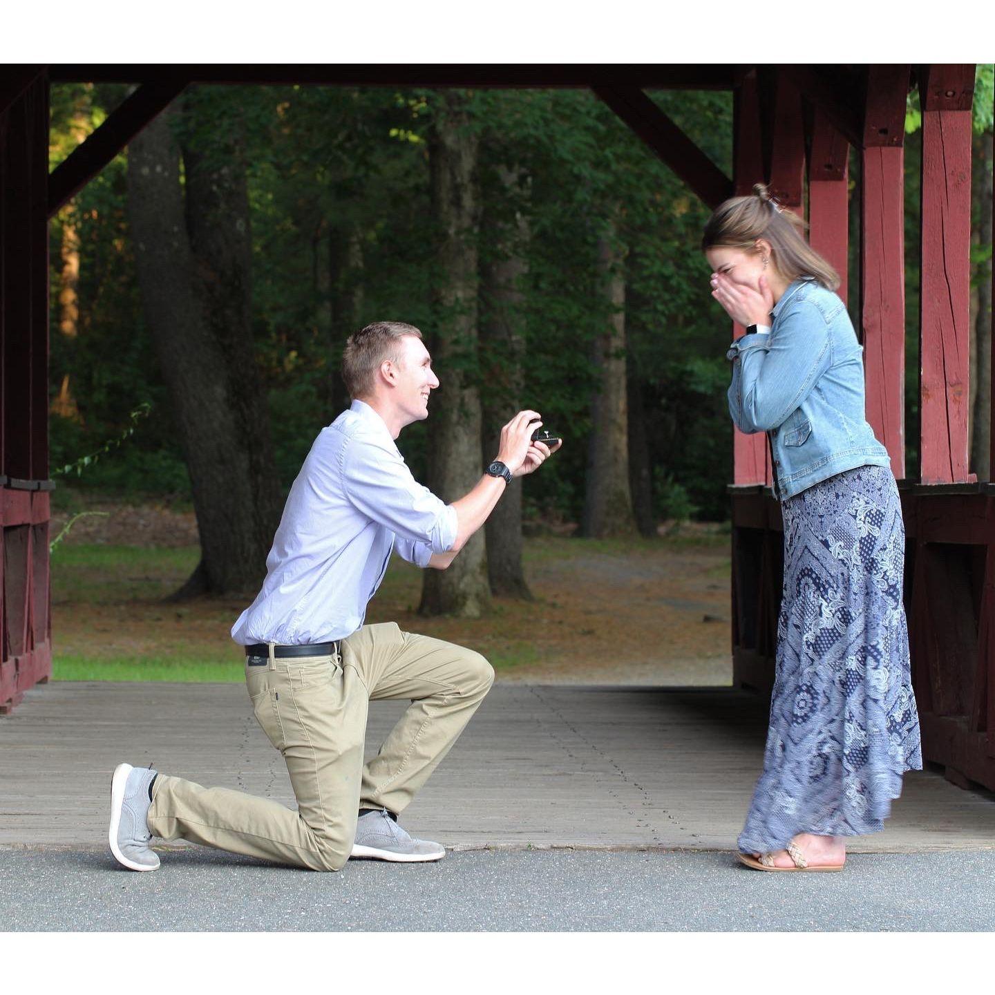 The moment she said yes!