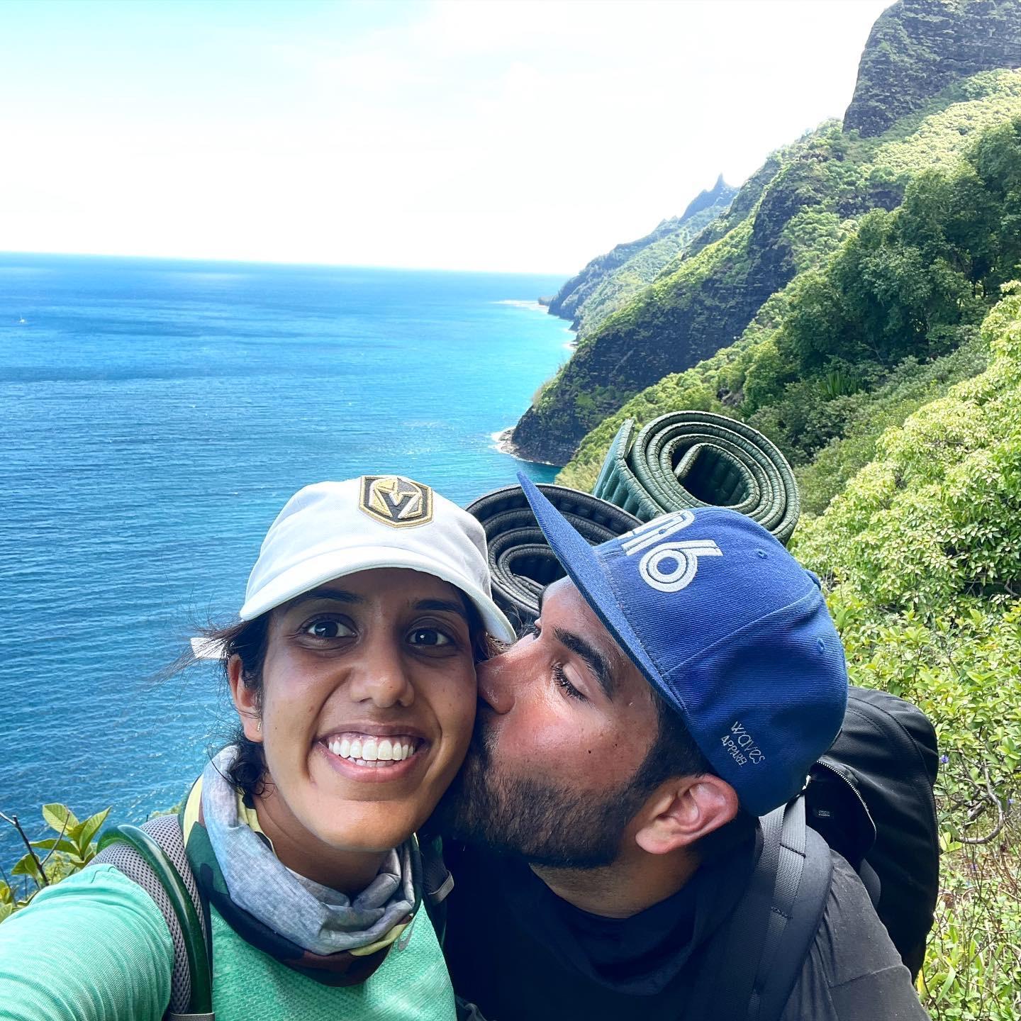 Kalalau Trail in Kauai- days before our engagement