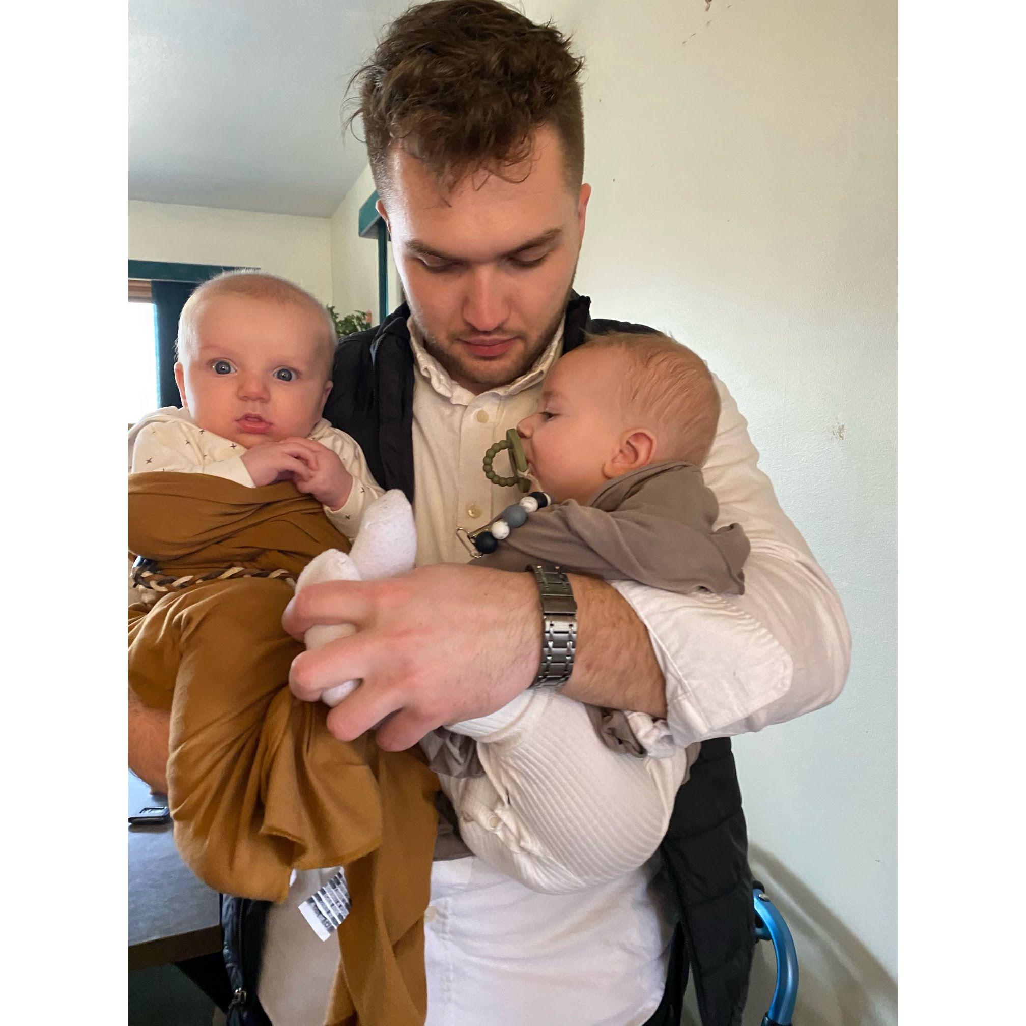 Spencer with two of his nephews, Layton and Jaxson!