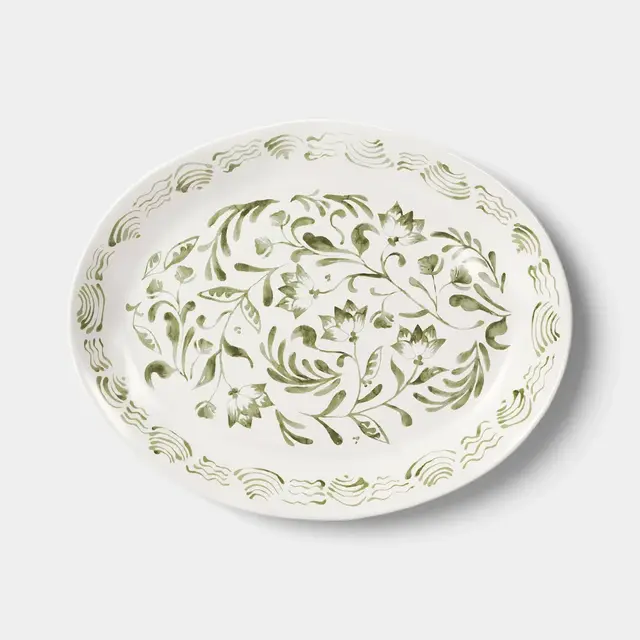 15"x12" Aralia Platter Hand Painted - Threshold™