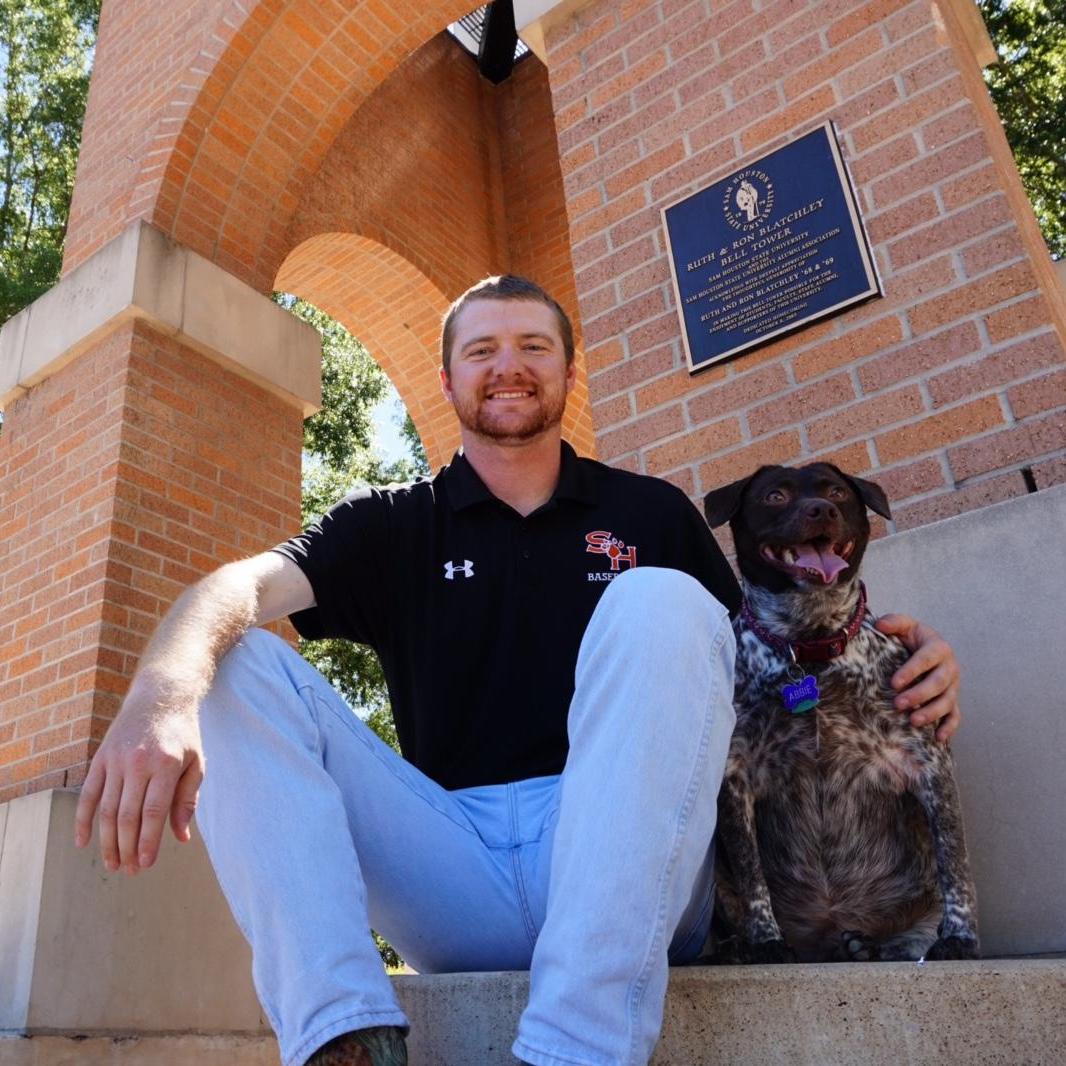 Hayden's senior year at Sam Houston, with our Abbie girl.