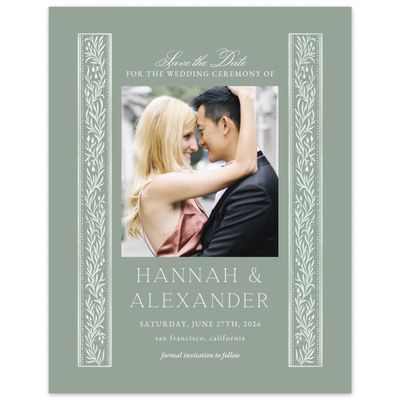 Sage, Green Wedding Digital Save the Date - Viridian Photo