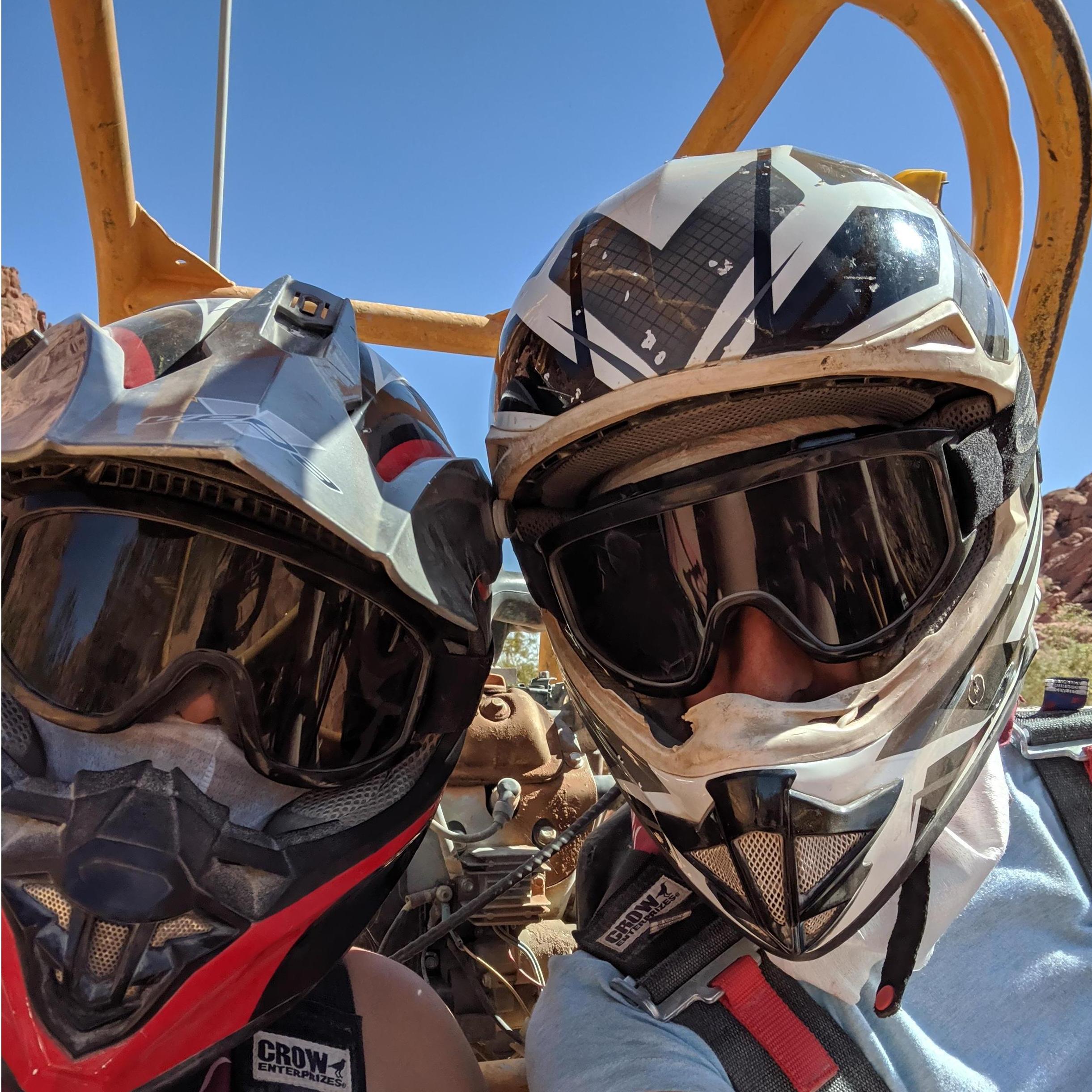 Driving an ATV through Red Rock Canyon near Las Vegas.