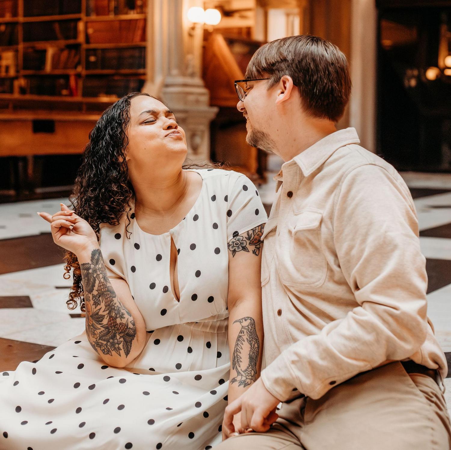 Silly scenes from our engagement pictures