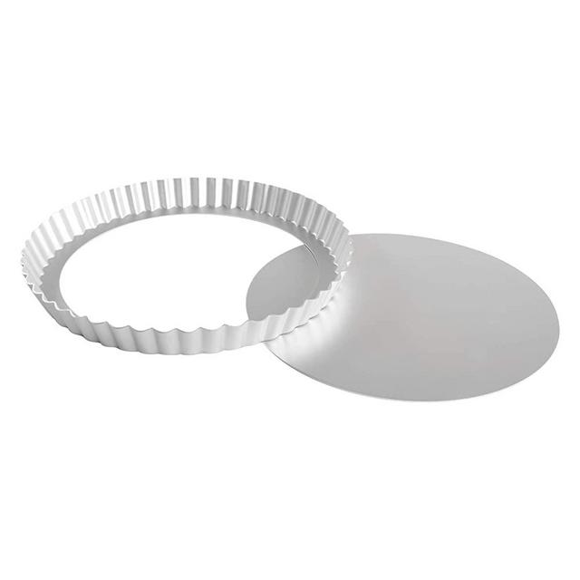 Fat Daddio's Anodized Aluminum Fluted Tart Pan, 9.5 Inches by 1 Inch