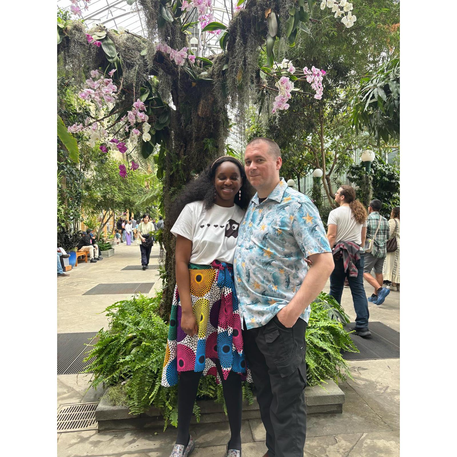 Dennis and Michelle visiting the botanical gardens in DC.
