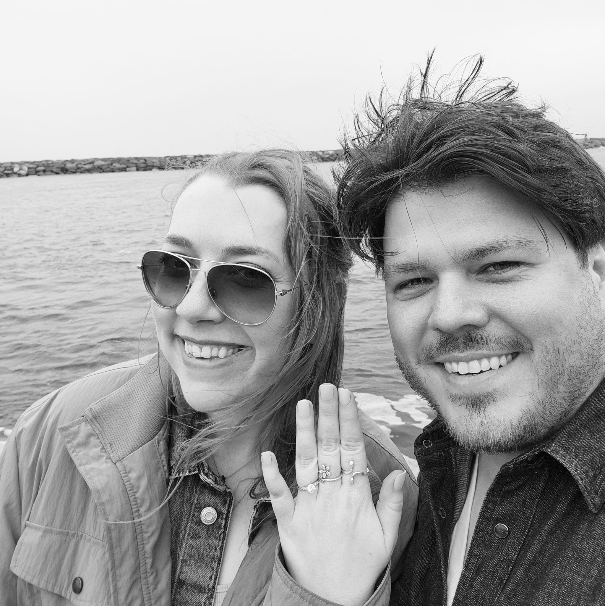 ENGAGED!!!! Point Pleasant Inlet, first date location :)