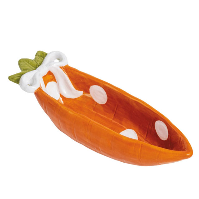 Orange Polka Dot Carrot Candy Dish